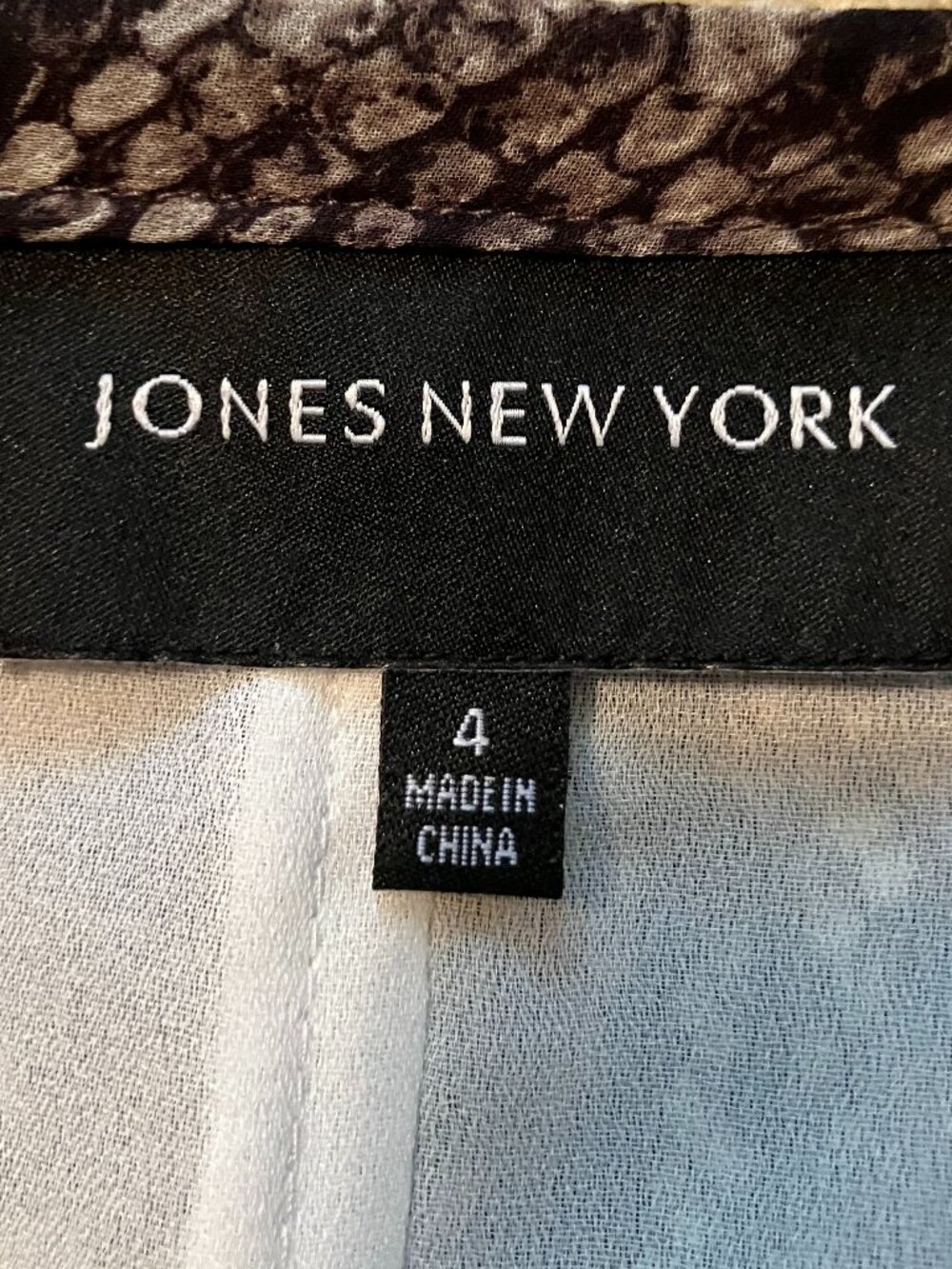 Jones New York Pleated Skirt, Size 4, Brown/Gray/Cream Colors - Picture 3 of 6